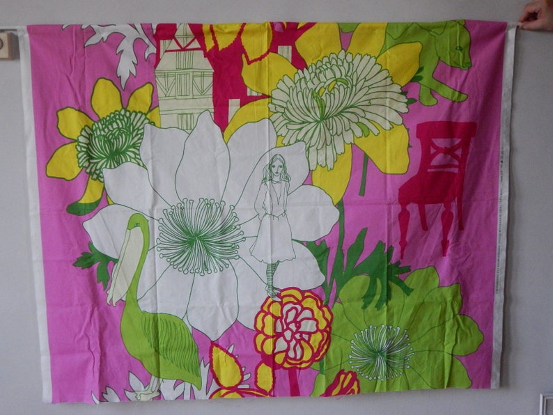 Scandinavian Fabric Made In Finland By Marimekko Oy Suomi Etsy
