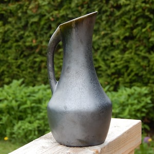 Vintage Black/Brown Ceramic Vase   Estonian Design 1960 s