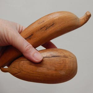 Set of 2 Vintage wooden fruit decorative mid century design