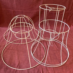 1 stor skandinavisk vintage lampskärm med ram, trådram, trådram