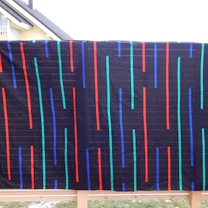 Vintage &quot;Op&quot;-patroon Stof op ontwerp Inez Svensson Borås Wäfveri ab Decoratief tafelkleed Bedrukt 100% katoentextiel (145 x 250 cm)