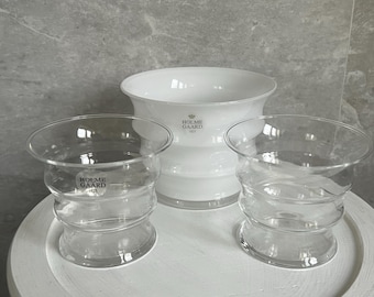 Holmegaard White Vase or Clear Drinking Glasses Anja Kjaer - Holmegaard - Karen Blixen Holmegaard
