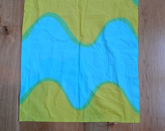 Set of 2 Scandinavian Vintage "LOKKI" Fabric Made in Finland by MARIMEKKO Oy Suomi Finland design Maija Isola Textile, 1961