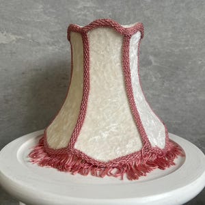 Skandinavisk Vintage Romantisk Krämvit Dammig Rosa Lampskärmar Klämramar Trådram Trådram