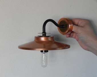 Vintage AKA Electric Copper Finish Lamp Vintage Wall Lamp Made in DDR