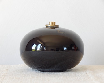 Scandinavian Vintage Black Oil Lamp Aladin Aladdin Höganäs