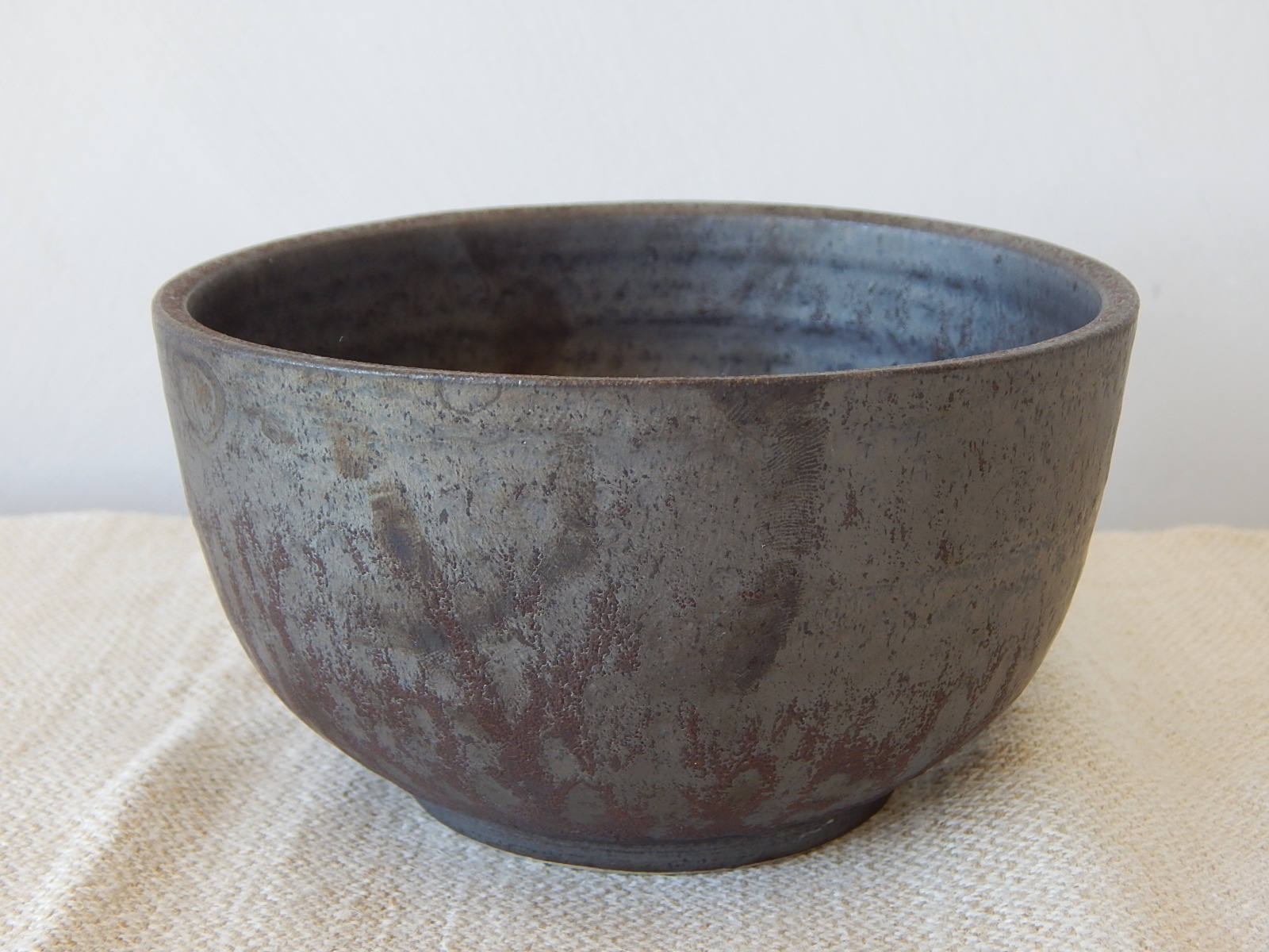 Vintage Scandinave Heavy Rustic Brown Bowl Bol Vintage Signé