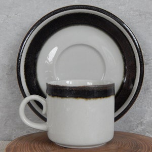 Arabia of Finland Karelia Coffee Cup and Saucer Ceramic 1970 s Design Anja Jaatinen Winquist