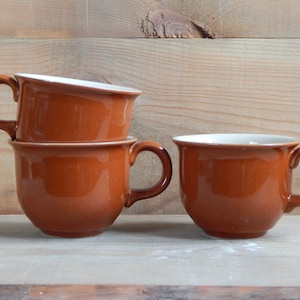 Set of 3 Scandinavian Vintage Höganäs Keramik Stoneware Servis 80 Mug Pottery by Stengods Sweden Scandinavian Design