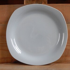 Plato llano de cerámica estilo Gefle de estilo escandinavo, color azul pálido