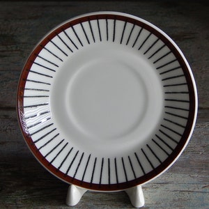 Scandinavian Vintage Gustavsberg Sweden Benporslin Stig Lindberg Spisa Ribb Pattern Saucer Pottery Sweden Scandinavian Design Gustavsberg