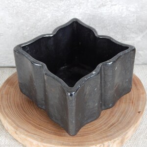 Vintage Black/Brown Ceramic Vase Estonian Design 1960 s