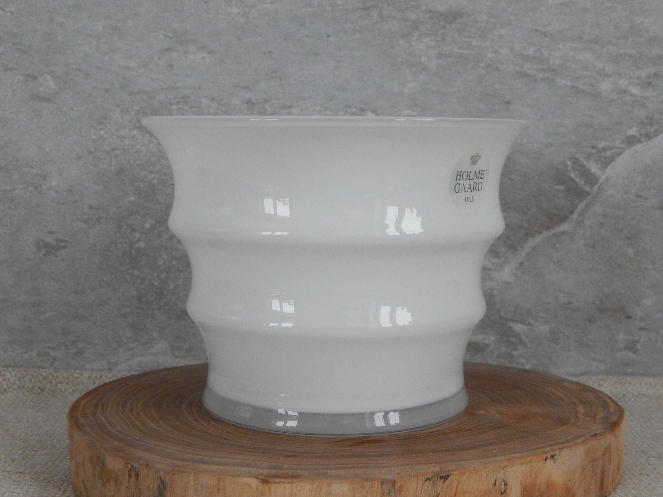 Holmegaard White Vase or Clear Drinking Glasses Anja Kjaer