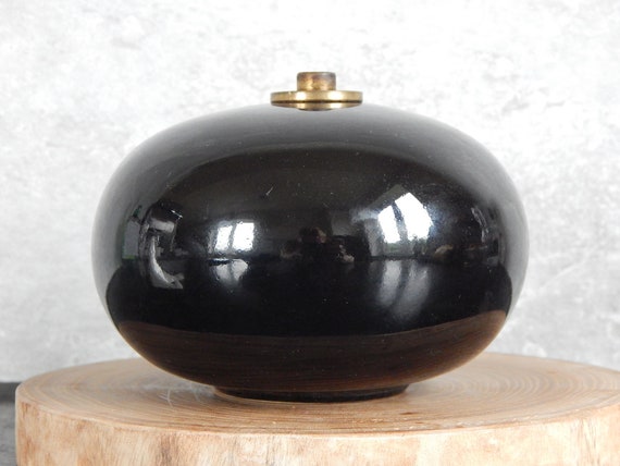 Scandinavian Vintage Black Oil Lamp Aladin Aladdin Höganäs
