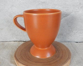Scandinavian Vintage Höganäs Stoneware Light Brown Semi Matte Mug Pottery by Stengods Sweden Scandinavian Design