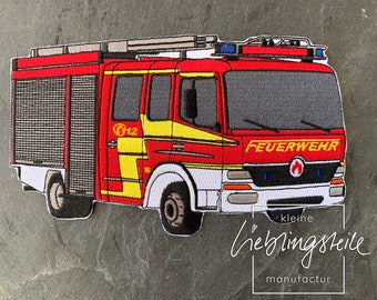 Fire Brigade Fire Truck Patch Ironing Picture Press