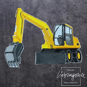 Bagger Aufnäher Bügelbild Aufkleber Schaufelbagger digger excavator
