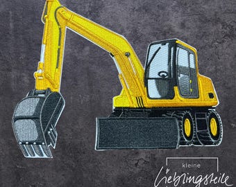 Excavator patch iron-on sticker shovel excavator digger excavator