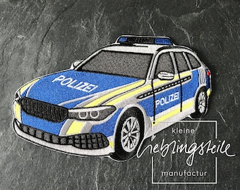 Polizei Polizeiauto Aufnäher Bügelbild Aufbügler