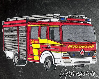 Fire Department Fire Engine Patch Iron-On Transfer Sticker