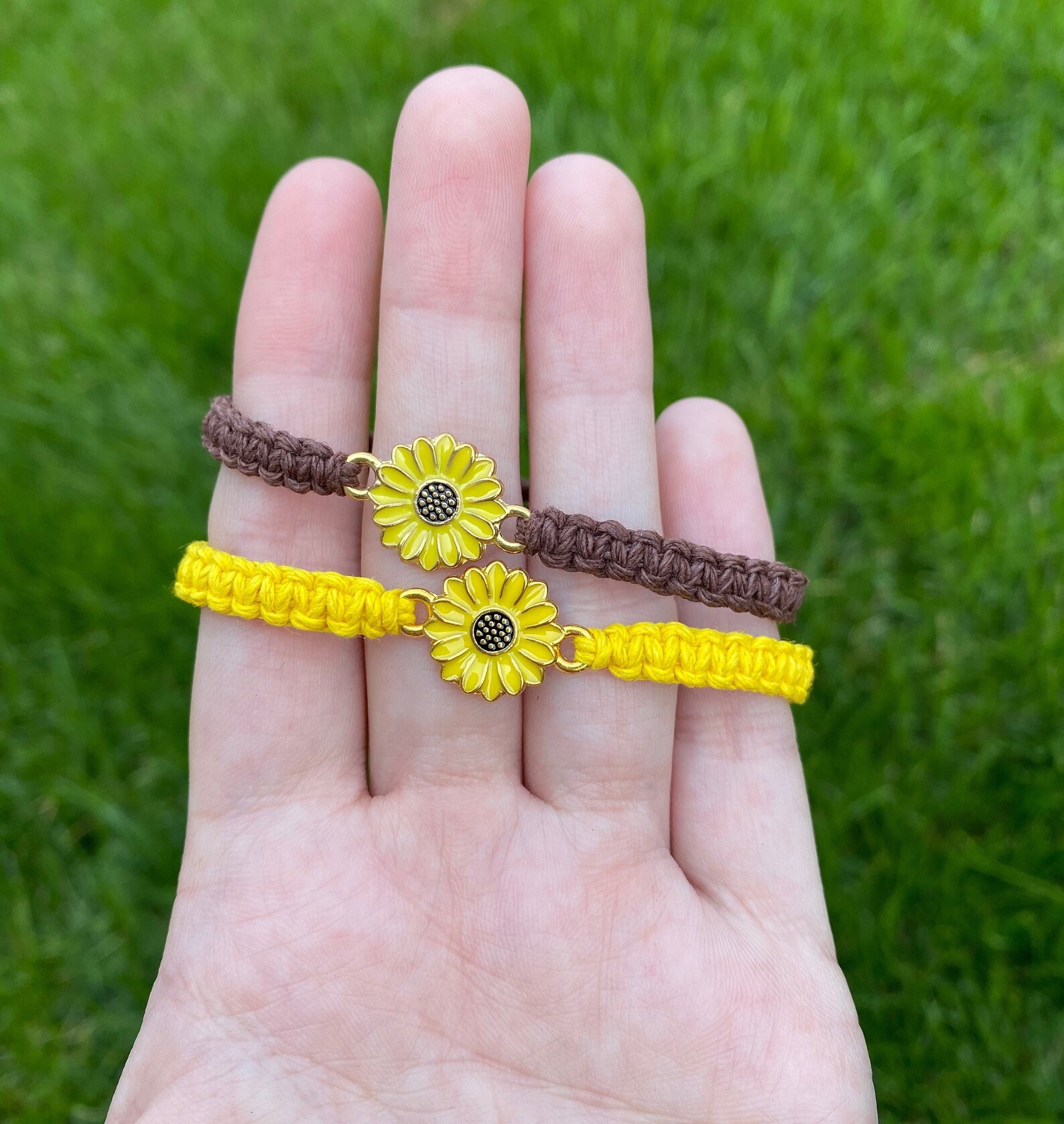 Sunflower Bracelet Sunflower Sunflower Charm Bracelet Etsy UK