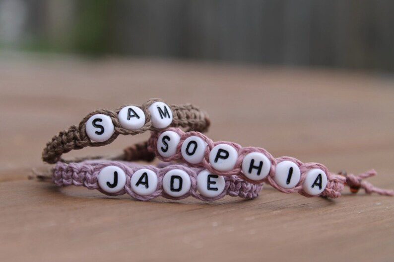 Personalized Name Bracelet Children Name Bracelet Children Etsy