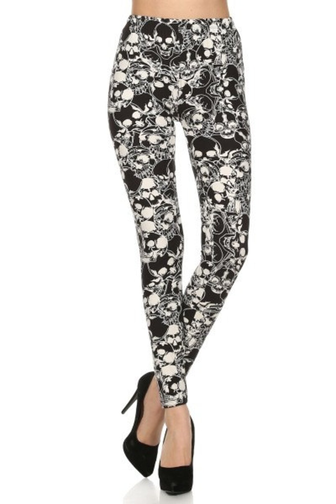 Women' Super Soft Black Skull Printed Leggings - Etsy