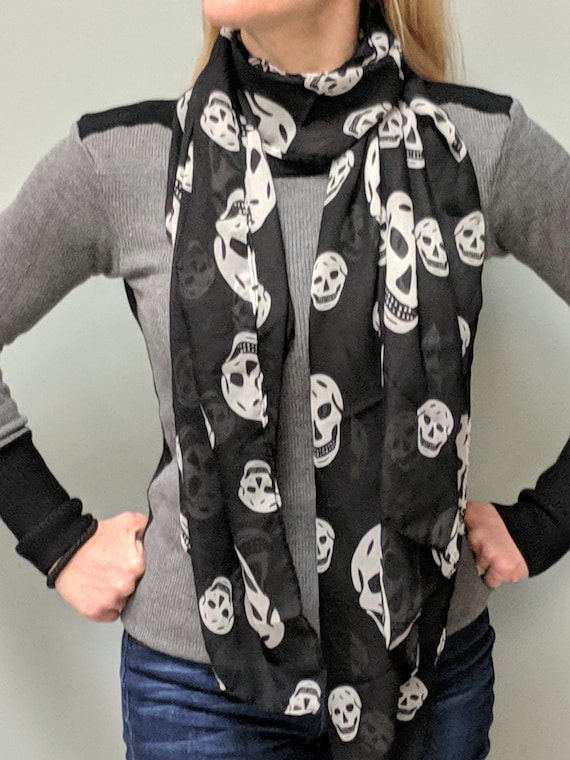 Black skull scarf Outlet