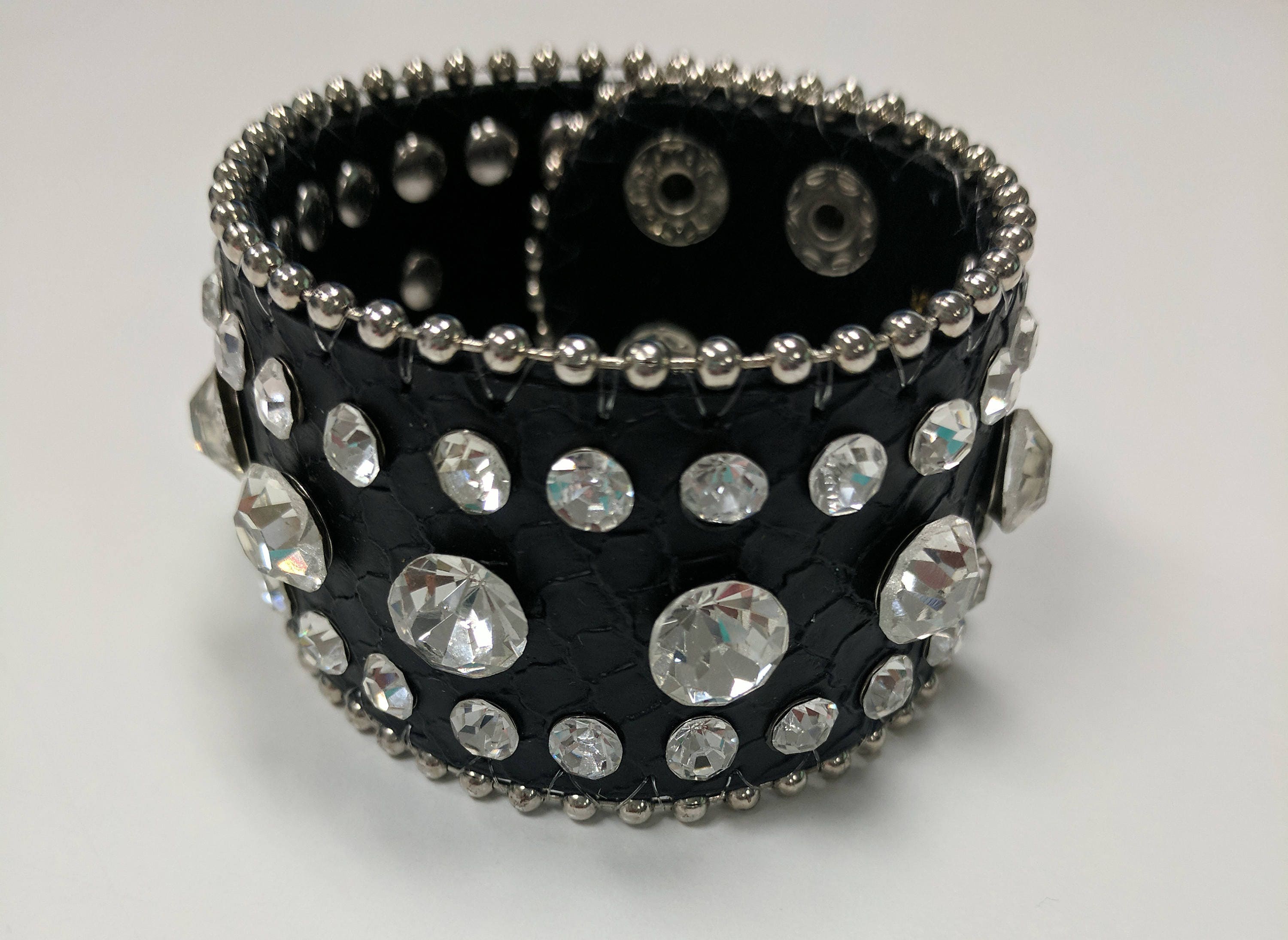 Leather bling bracelets clearance