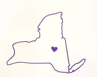 I Love NY vinyl sticker decal New York State car laptop I Love NY vinyl sticker decal New York State car laptop