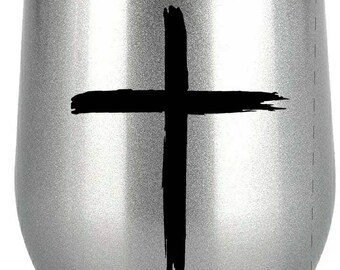 CROSS Vinyl Decal Sticker Tumbler Cup Window Wall Car Bumper Love Jesus God Holy