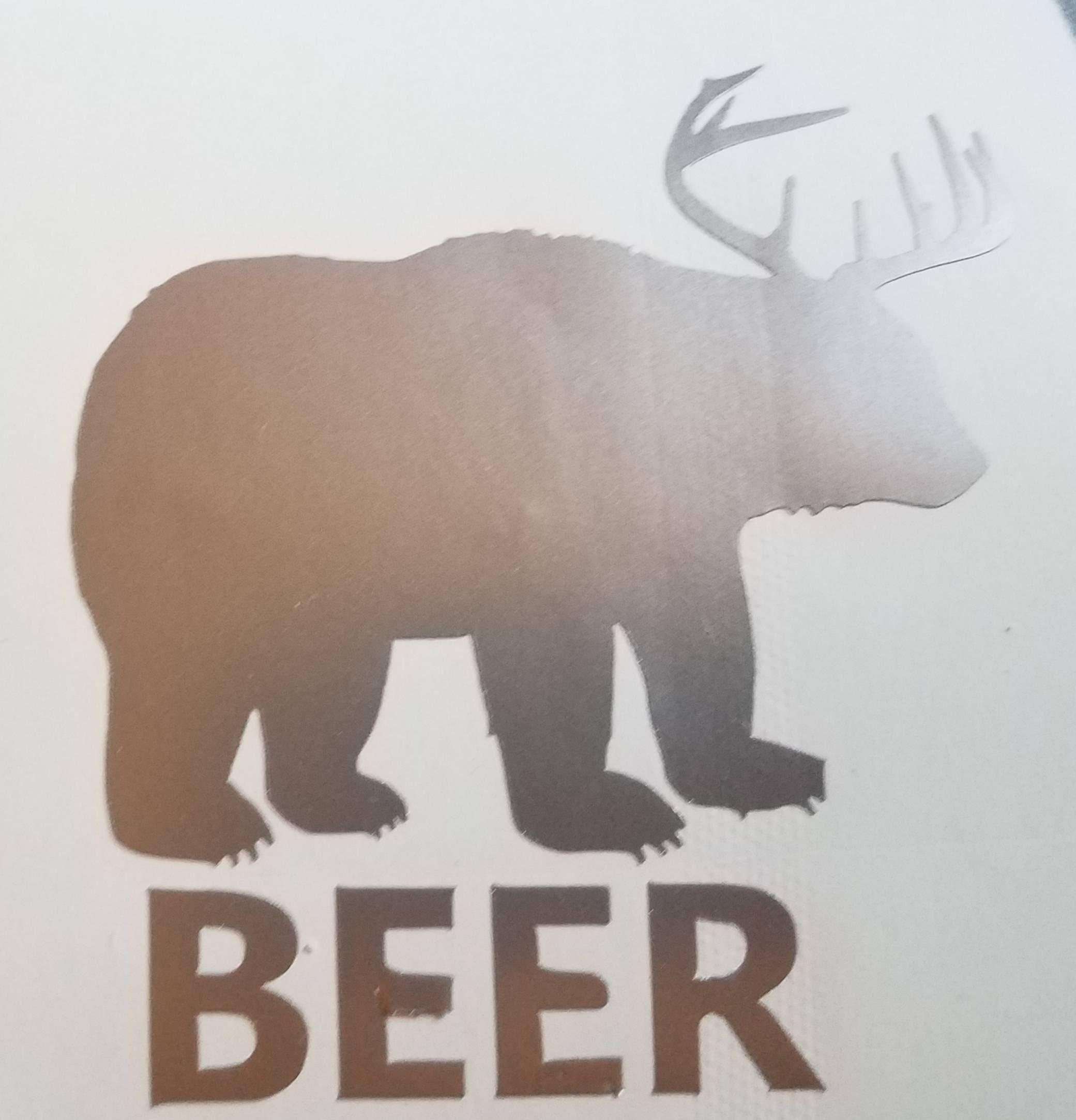 Bear Beer Deer Antlers Vinyl Decal for Cars Walls Tumblers Etsy