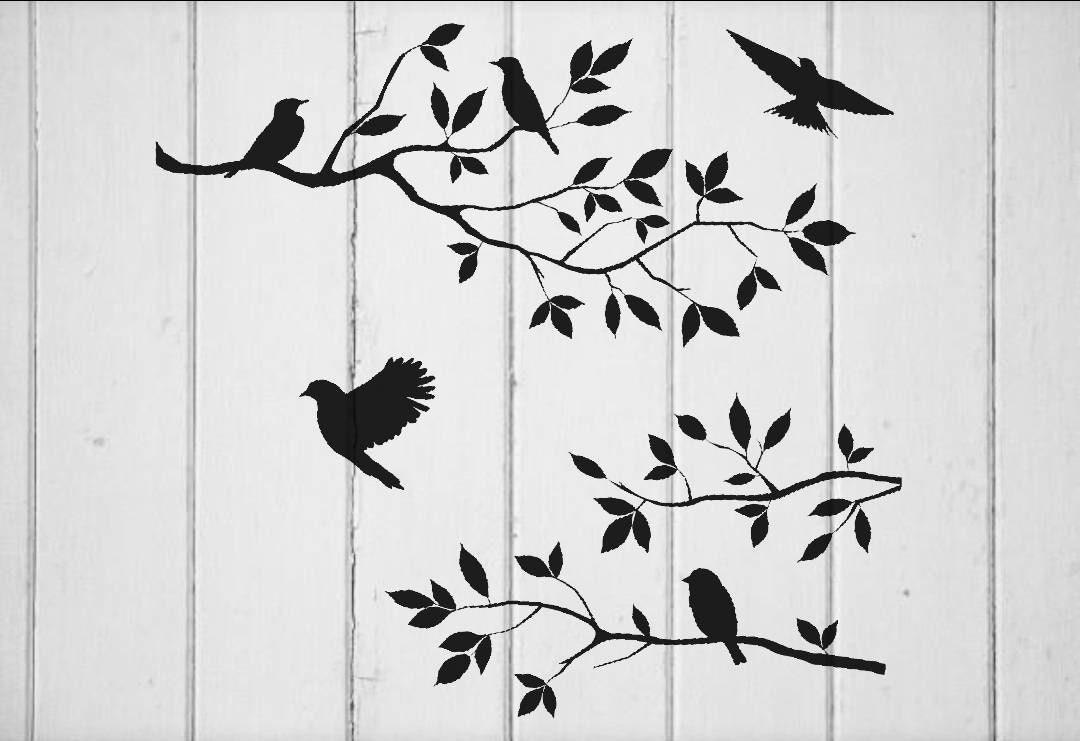 Birds Branch vinyl DECAL stickers wall stickers car decals Etsy