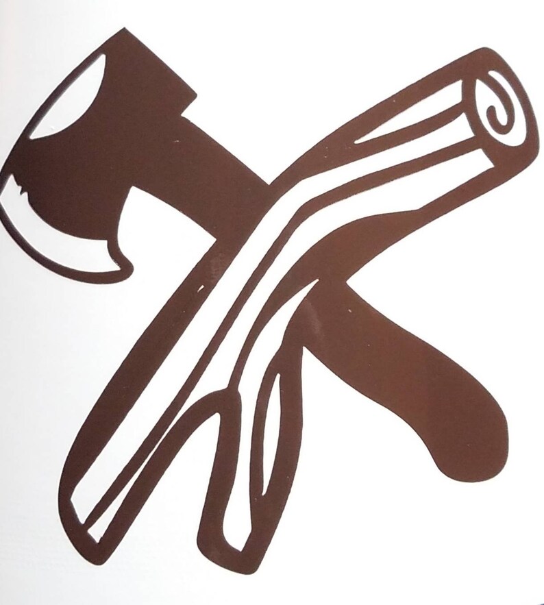 Sale Axe Wood Decal Die Cut Vinyl Car Decal Sticker for Etsy