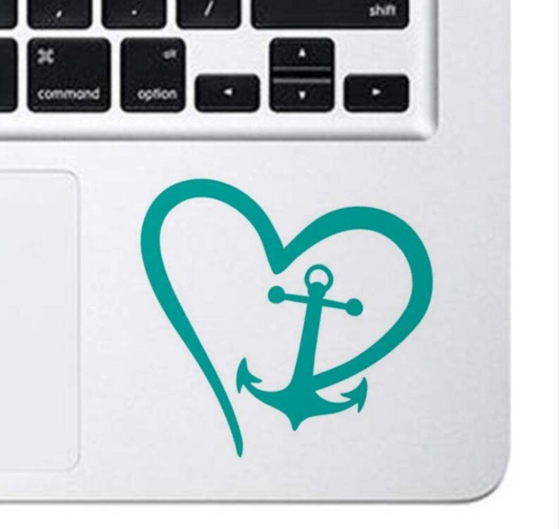 Sale Anchor heart vinyl decal sticker for cars walls Etsy
