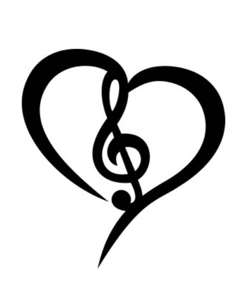 Music Note Heart Vinyl Decal for Cars Walls Tumblers Cups Etsy
