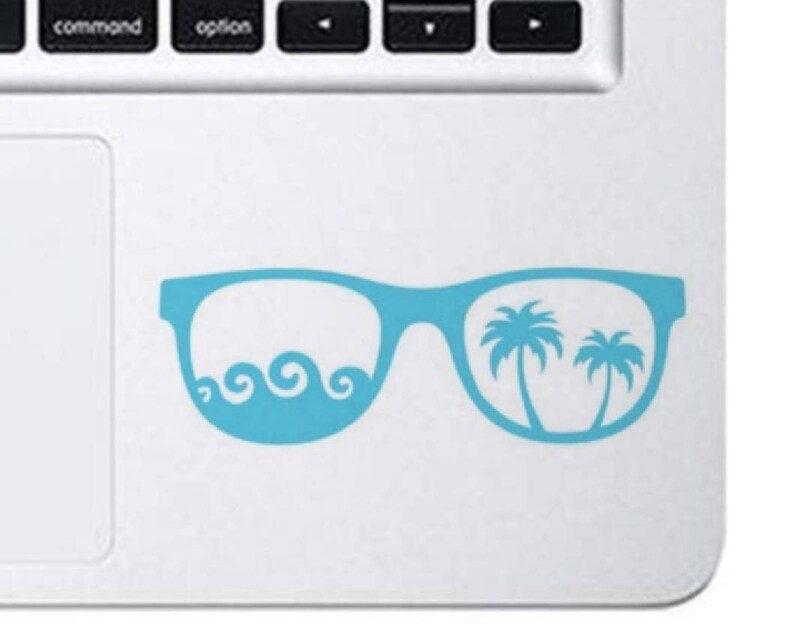 Beach Sunglasses Decal Die Cut Vinyl Car Decal Sticker for Etsy