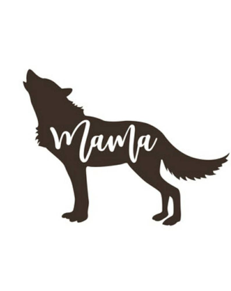 Mama wolf Yeti Decal Die Cut Vinyl Car Decal Sticker For Etsy