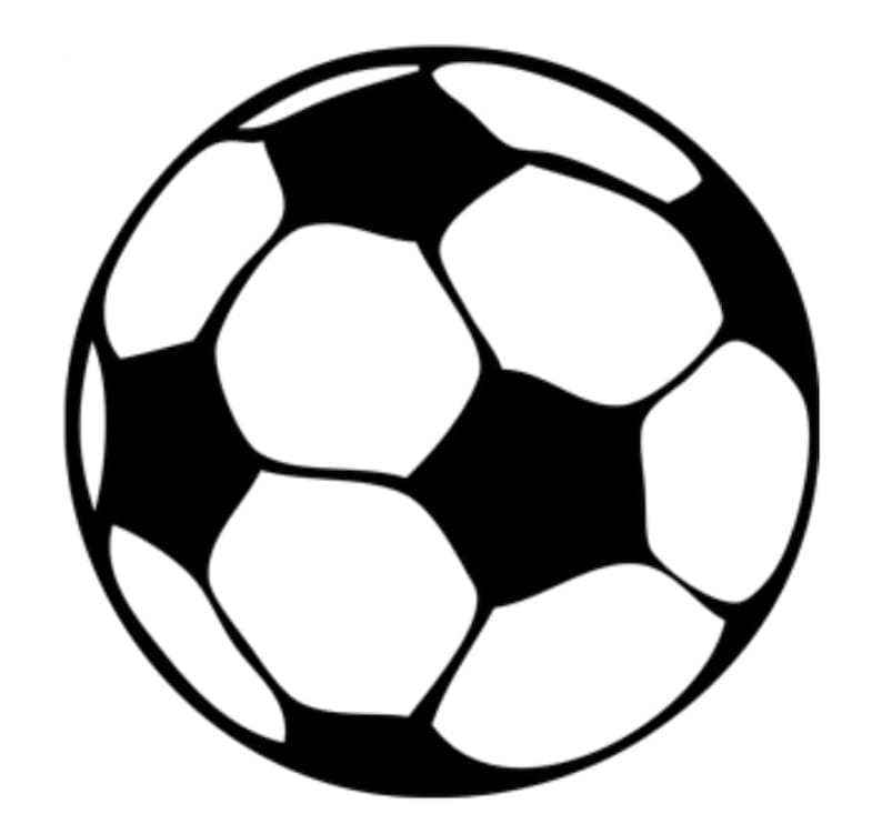 Футбольный мяч рисунок черно белый