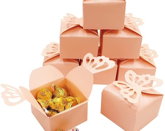 25x 2'' Cube Wedding Bridal Baby Shower Party Favor Treat Candy Gift Boxes 2x2x2 