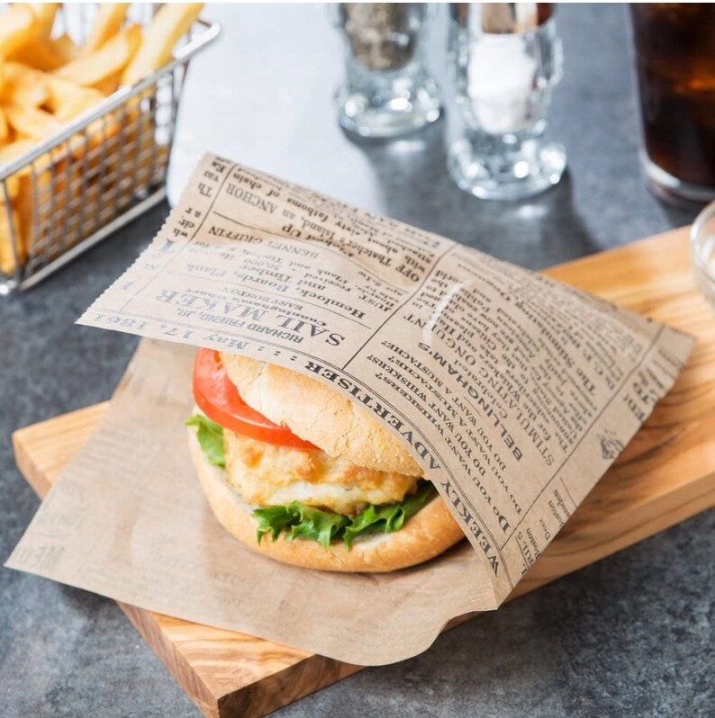 Food Grade Tissue Paper Deli Wrappers Double Open Bags Etsy