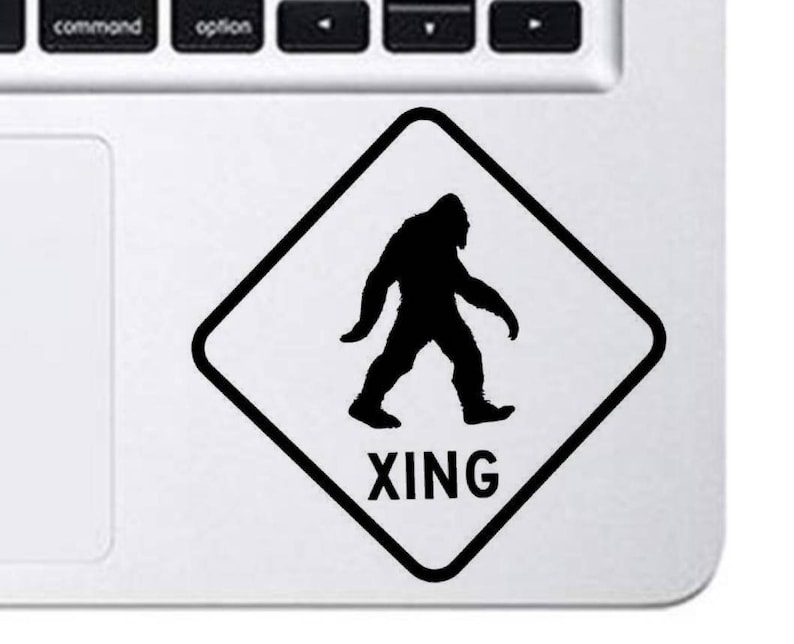 Bumper Sticker Bigfoot Crossing
