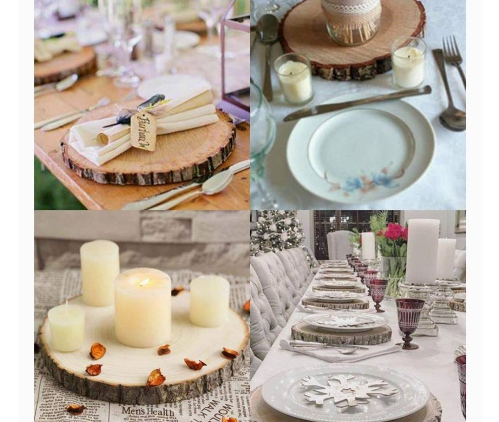 Unfinished Wood Slices Large Wood Slices for Crafts Wood Etsy