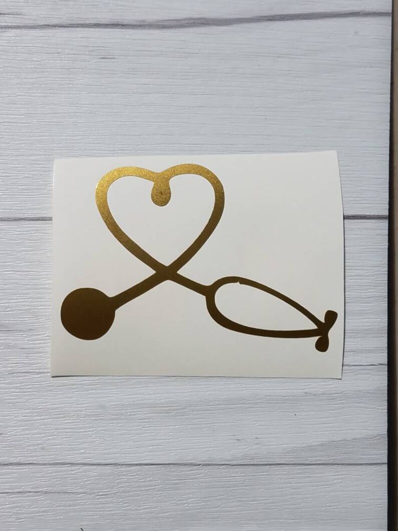 Stethoscope Heart Yeti Decal Die Cut Vinyl Car Decal Etsy