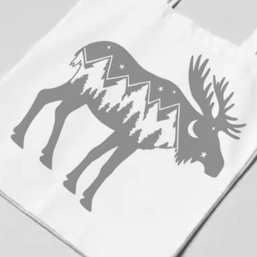 Moose Vinyl Sticker Etsy