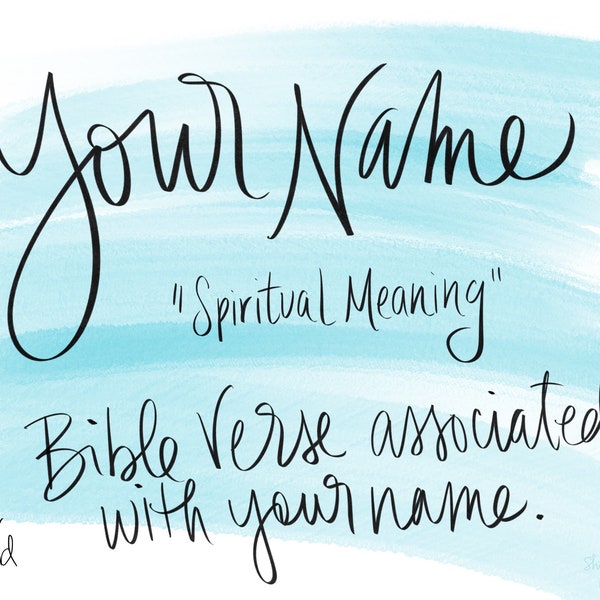 Custom Name Meaning with Bible Verse Digital Print