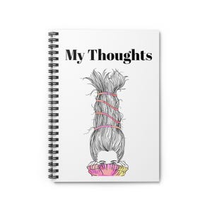 Creative Spiral Notebook - My Thoughts, Journal, Writing Notebook, Sketchbook, Gift for Writers, School Supplies