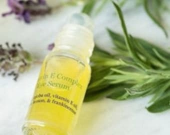 Suero orgánico para ojos/suero hidratante debajo de los ojos con aceite de vitamina E, lavanda, incienso y aceite de limón para una piel joven