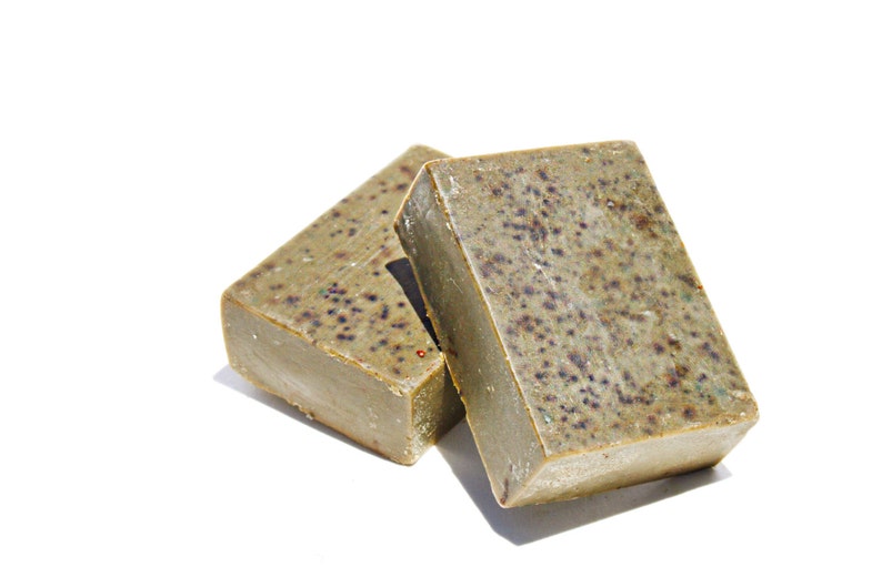 Peppermint Soap with Matcha Green Tea, Spirulina for Bath & Shower Body Wash Vegan Soap, Handmade Organic Soap image 2