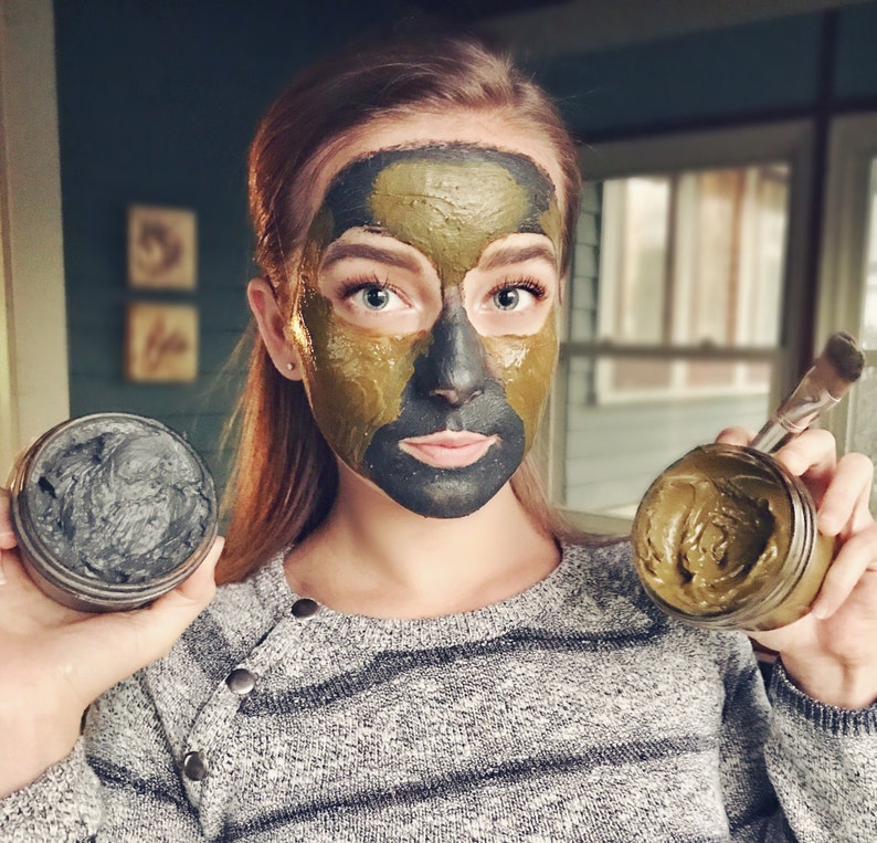 Turmeric Face Mask Clay mask with Matcha tea, Manuka Honey and Bentonite Clay for Skin Balancing and Blemishes 2 oz image 6